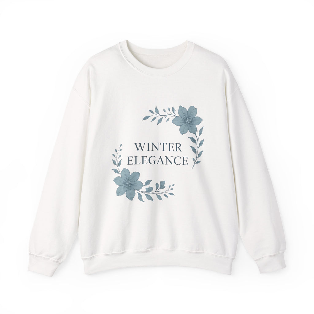 Winter Elegance Sweatshirt — Floral Holiday Crewneck