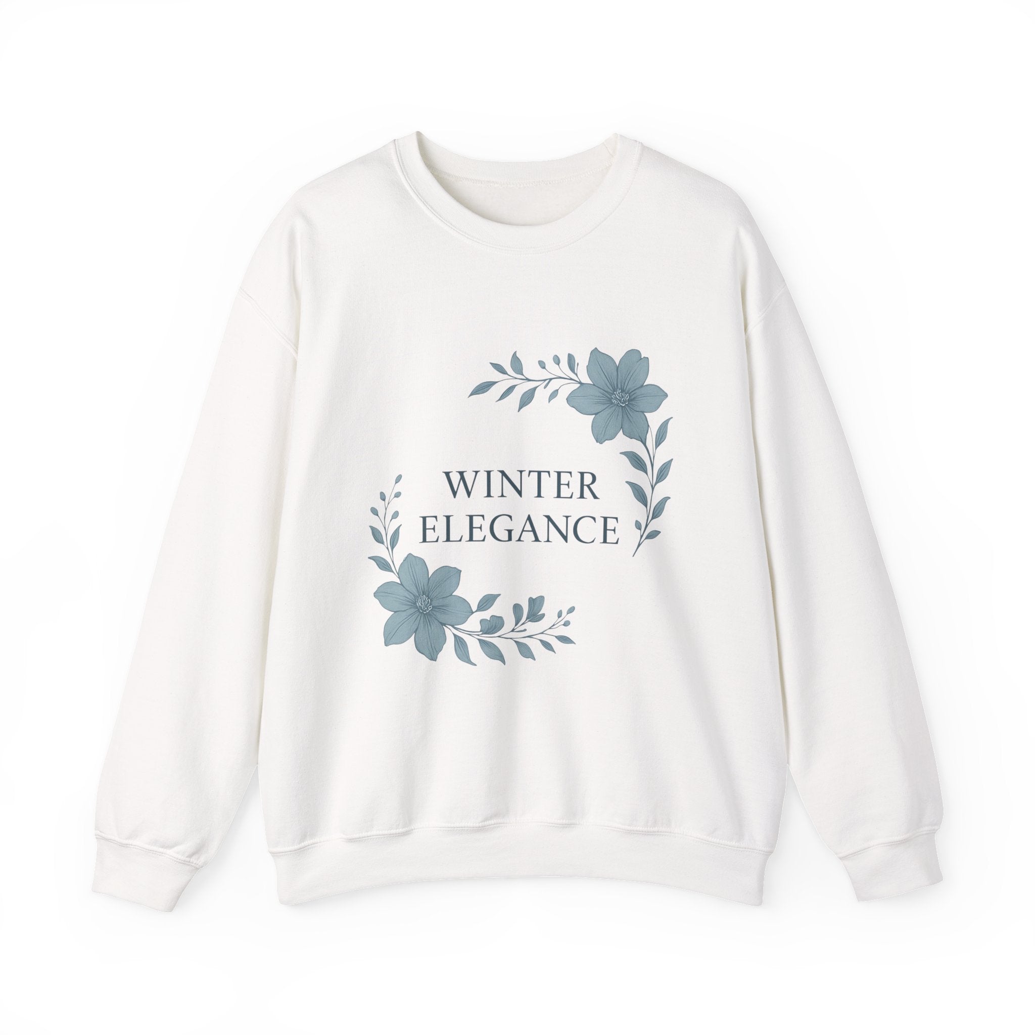 Winter Elegance Sweatshirt — Floral Holiday Crewneck
