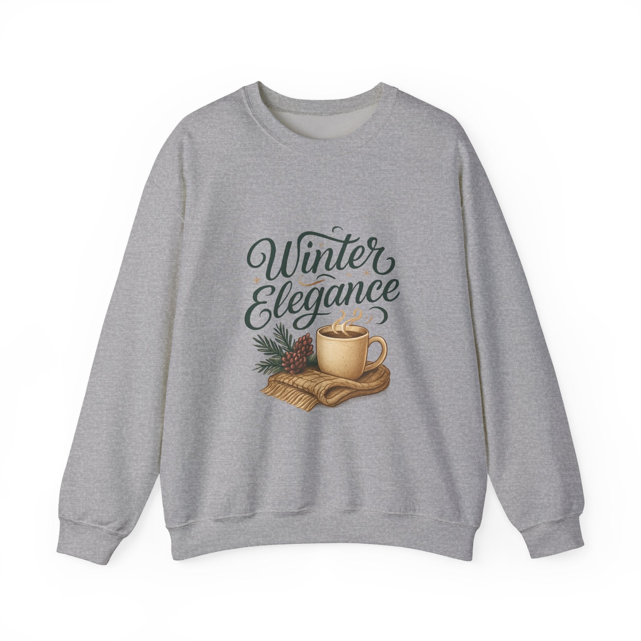 Sweatshirt — "Winter Elegance" Cozy Holiday Crewneck with Hot Cocoa Design