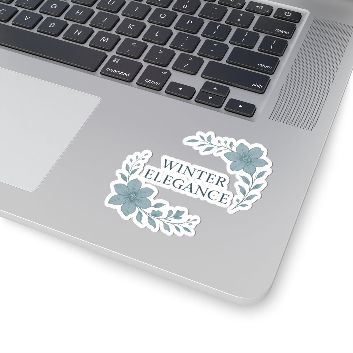 Winter Elegance Floral Stickers — Kiss-Cut Decorative Decals for Laptops, Planners & Gifts