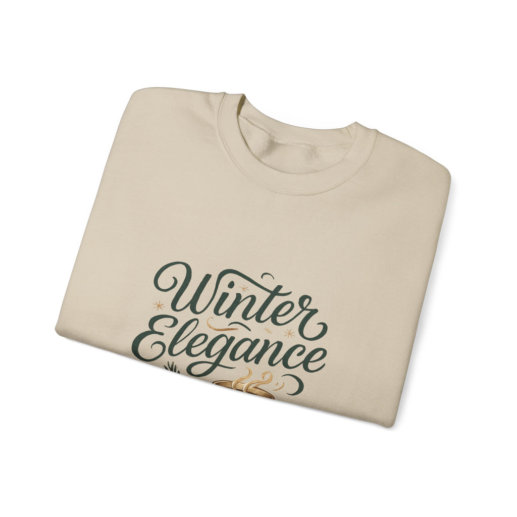 Sweatshirt — "Winter Elegance" Cozy Holiday Crewneck with Hot Cocoa Design