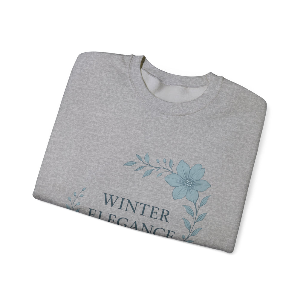 Winter Elegance Sweatshirt — Floral Holiday Crewneck