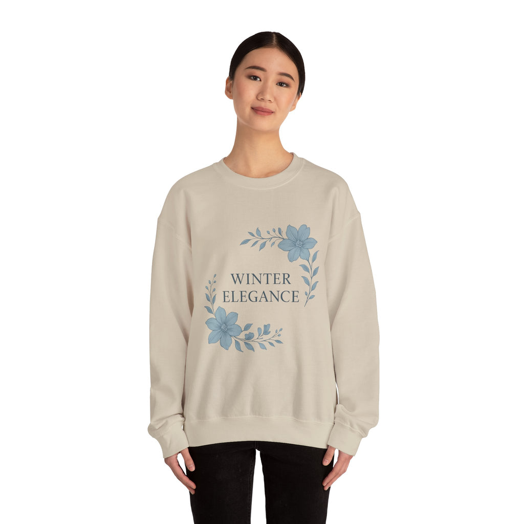 Winter Elegance Sweatshirt — Floral Holiday Crewneck
