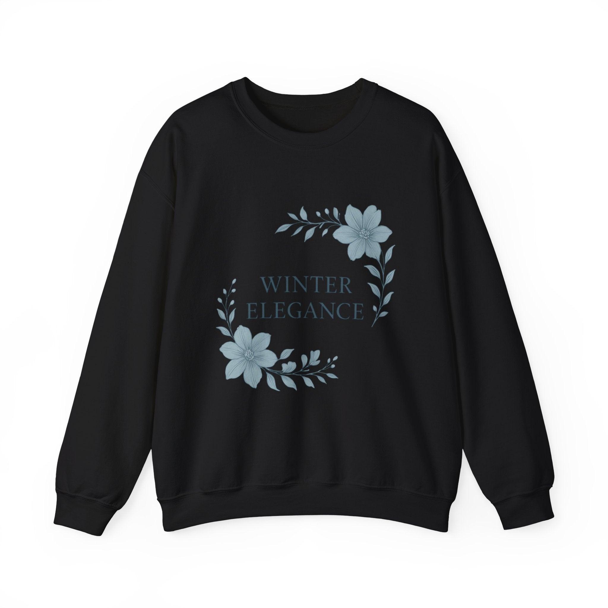 Winter Elegance Sweatshirt — Floral Holiday Crewneck