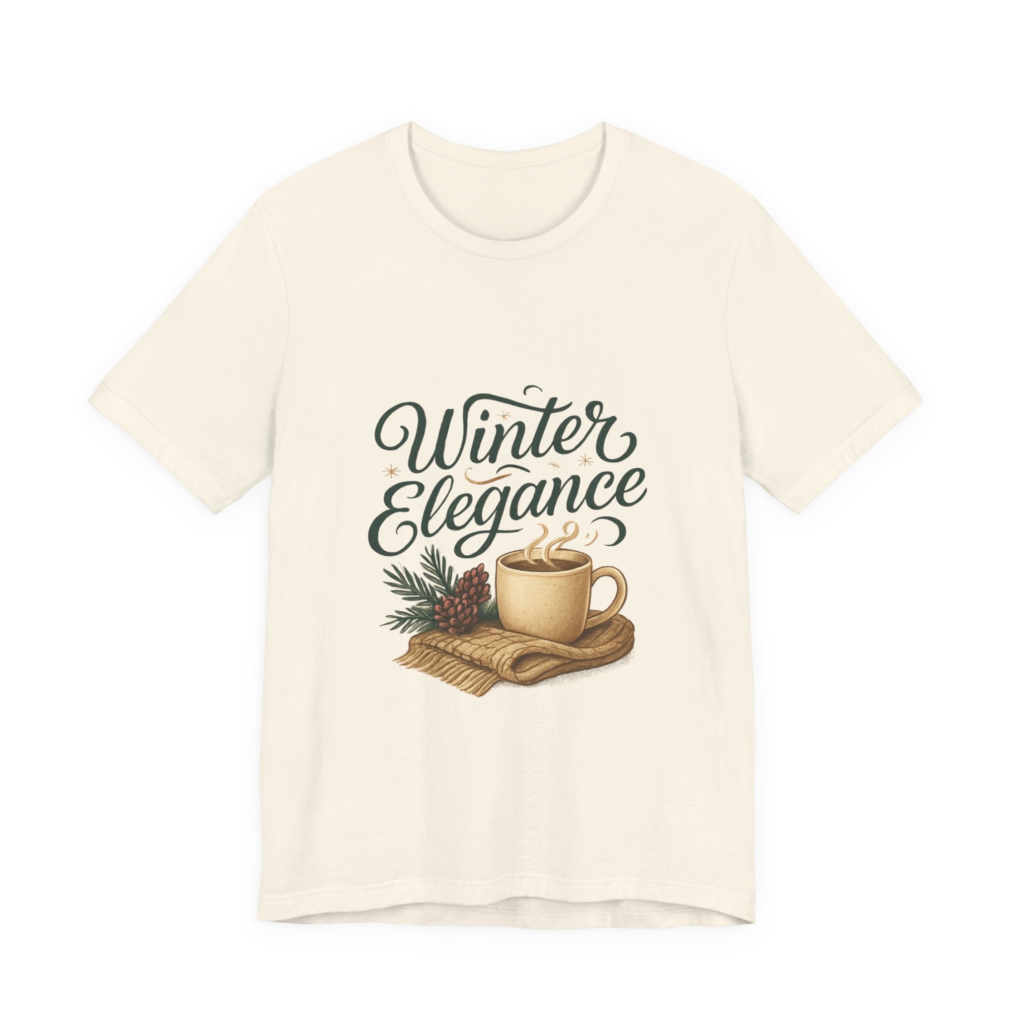 Winter Elegance Tee — Cozy Hot Cocoa Holiday Shirt