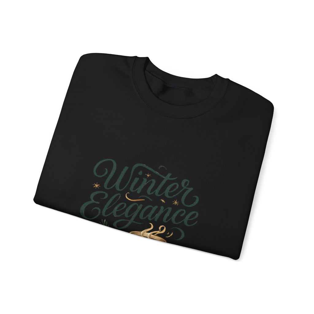 Sweatshirt — "Winter Elegance" Cozy Holiday Crewneck with Hot Cocoa Design