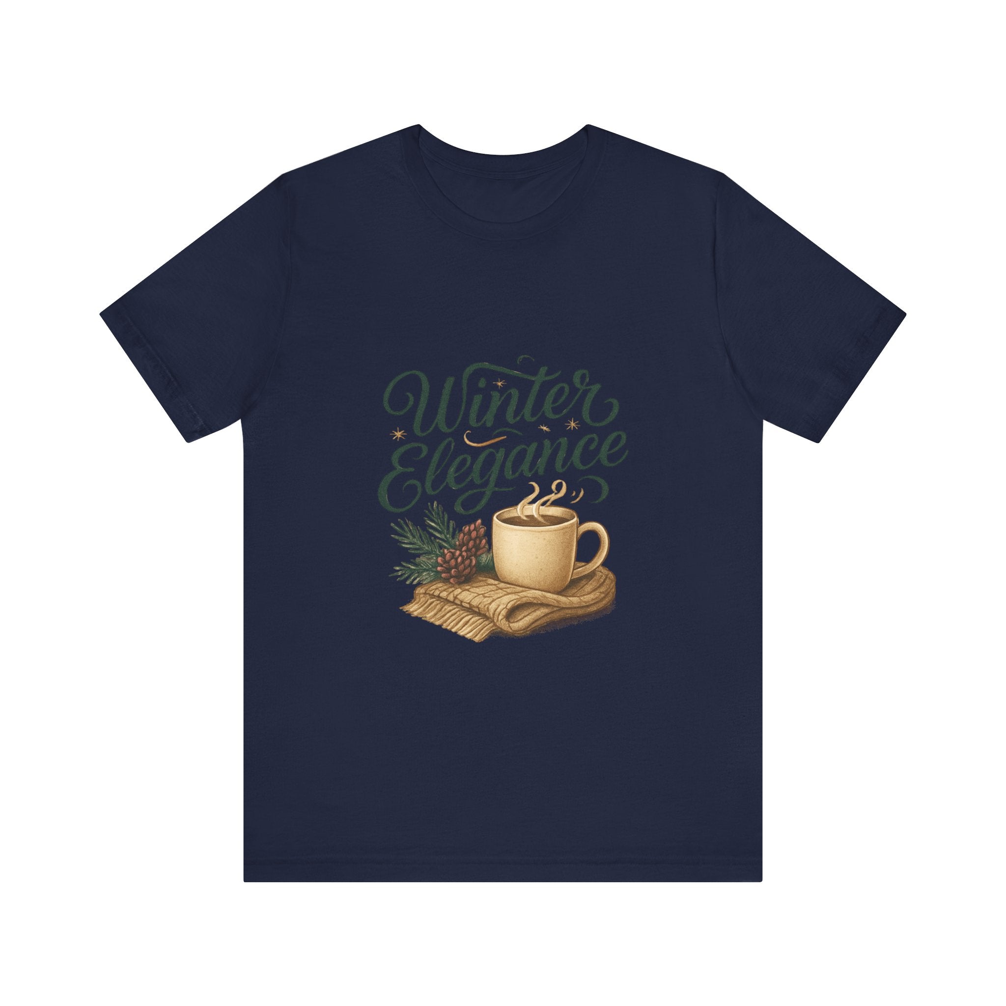 Winter Elegance Tee — Cozy Hot Cocoa Holiday Shirt
