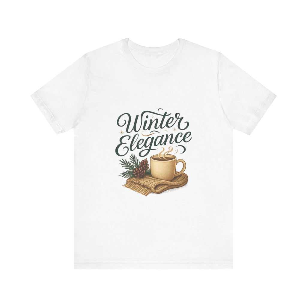 Winter Elegance Tee — Cozy Hot Cocoa Holiday Shirt