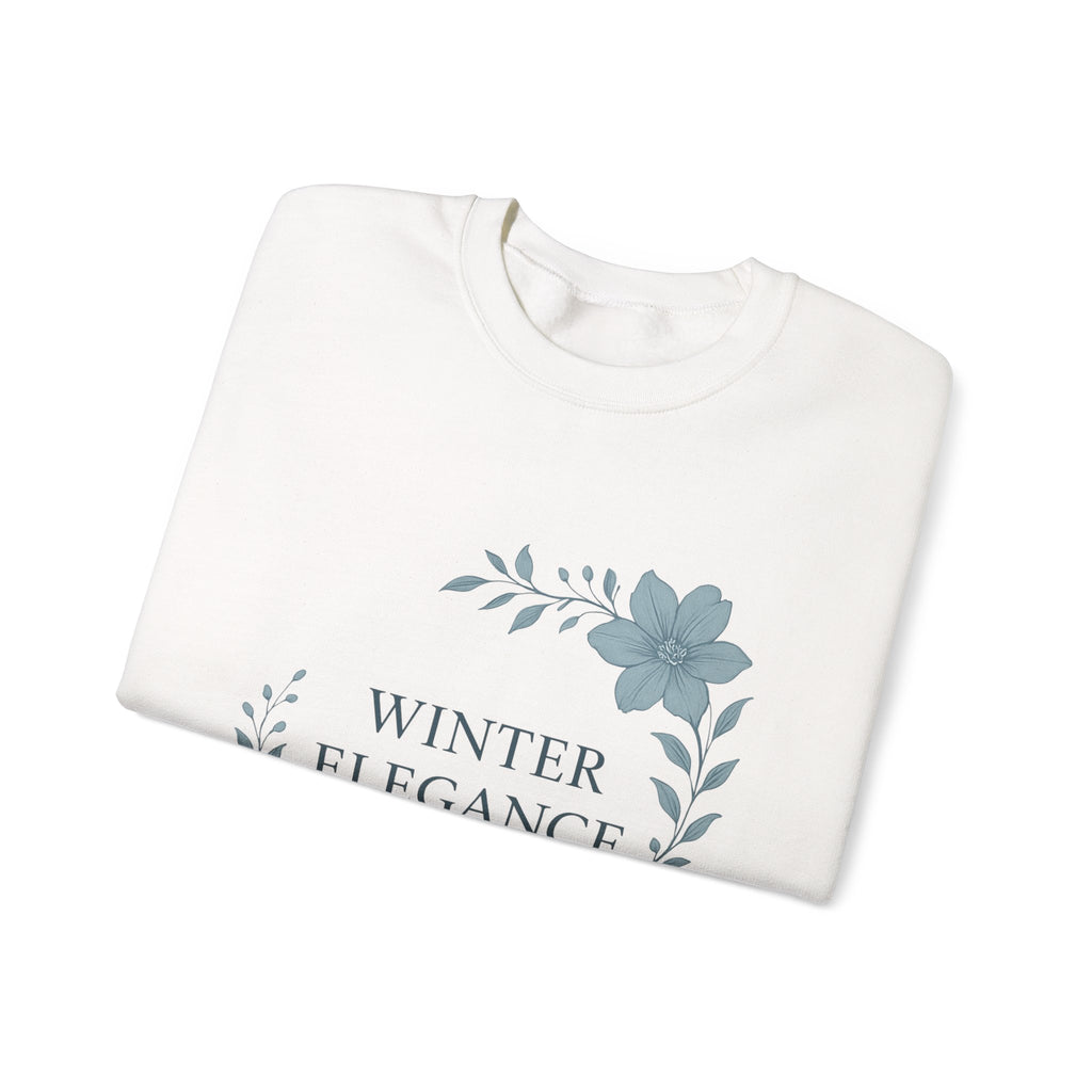 Winter Elegance Sweatshirt — Floral Holiday Crewneck