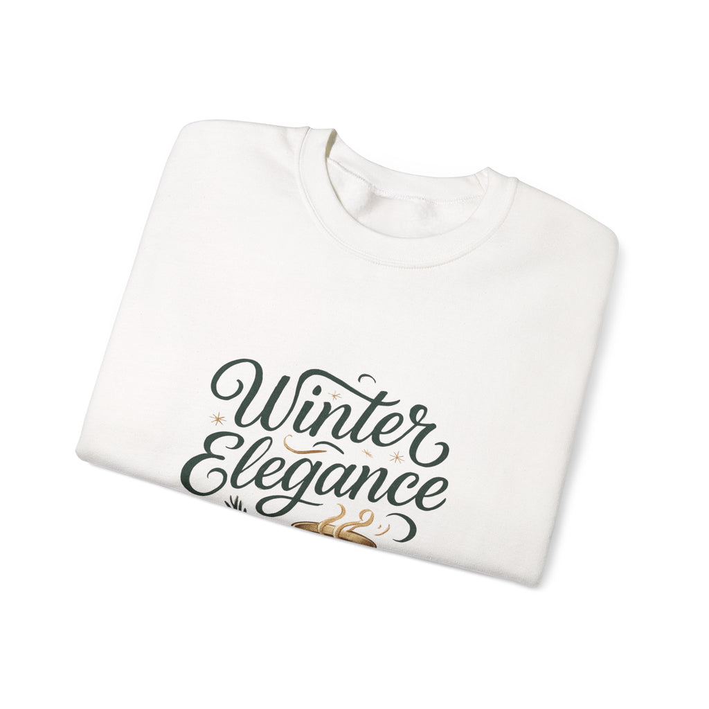 Sweatshirt — "Winter Elegance" Cozy Holiday Crewneck with Hot Cocoa Design