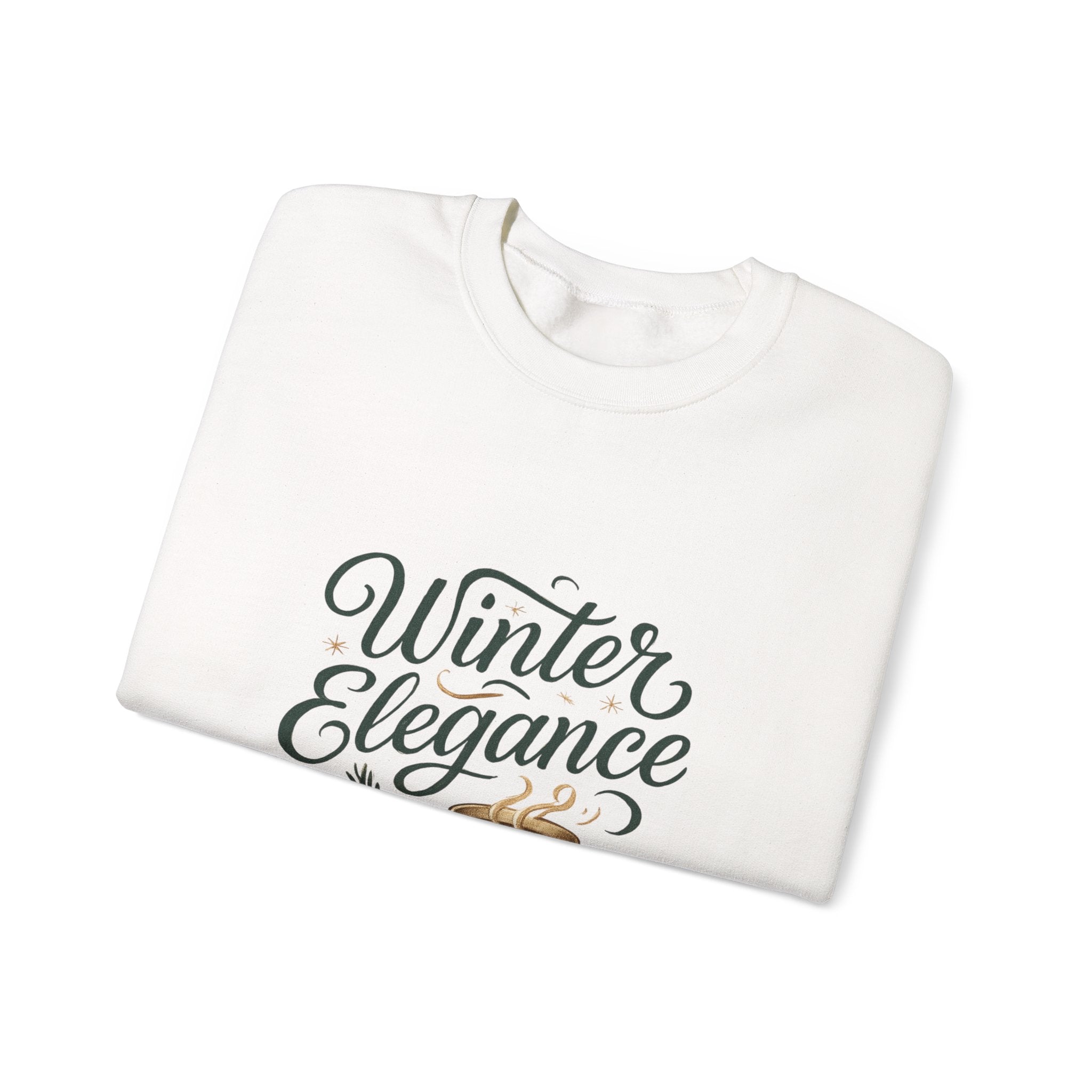 Sweatshirt — "Winter Elegance" Cozy Holiday Crewneck with Hot Cocoa Design