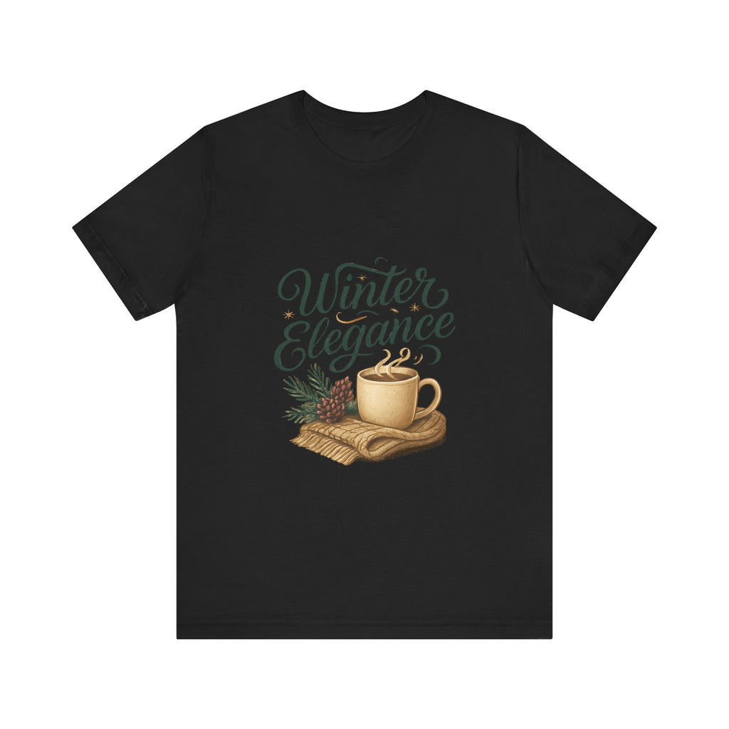 Winter Elegance Tee — Cozy Hot Cocoa Holiday Shirt