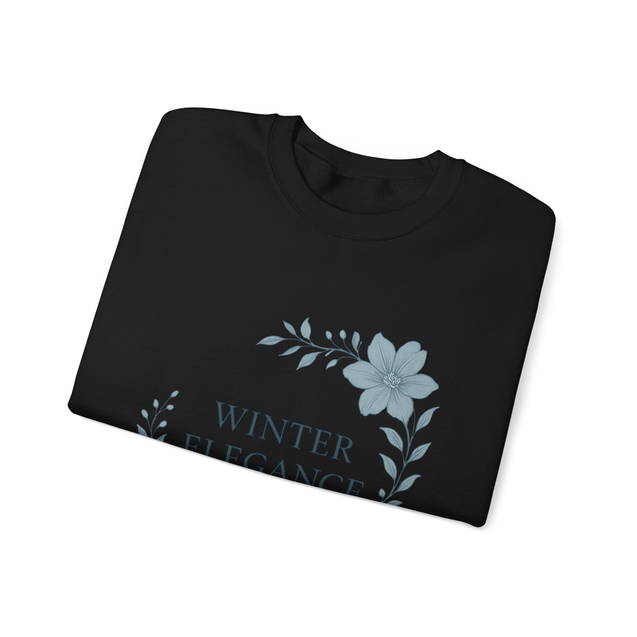 Winter Elegance Sweatshirt — Floral Holiday Crewneck