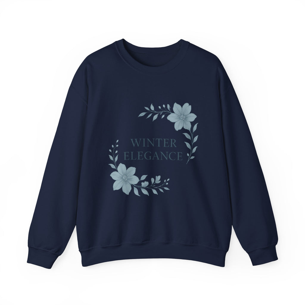 Winter Elegance Sweatshirt — Floral Holiday Crewneck