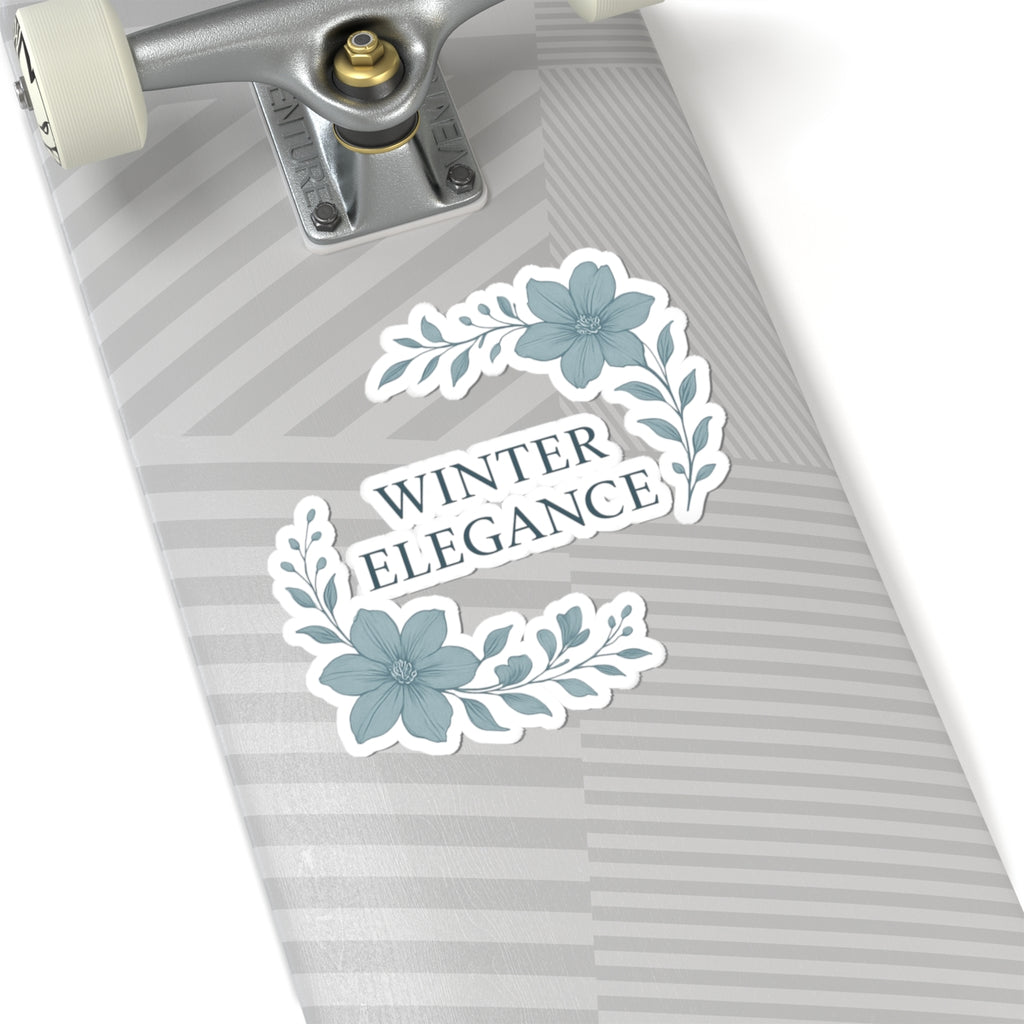 Winter Elegance Floral Stickers — Kiss-Cut Decorative Decals for Laptops, Planners & Gifts