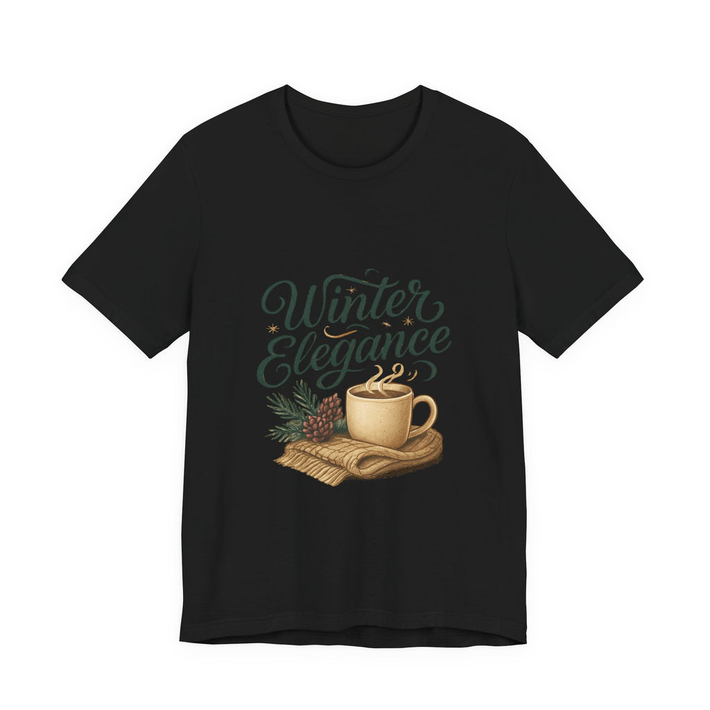 Winter Elegance Tee — Cozy Hot Cocoa Holiday Shirt