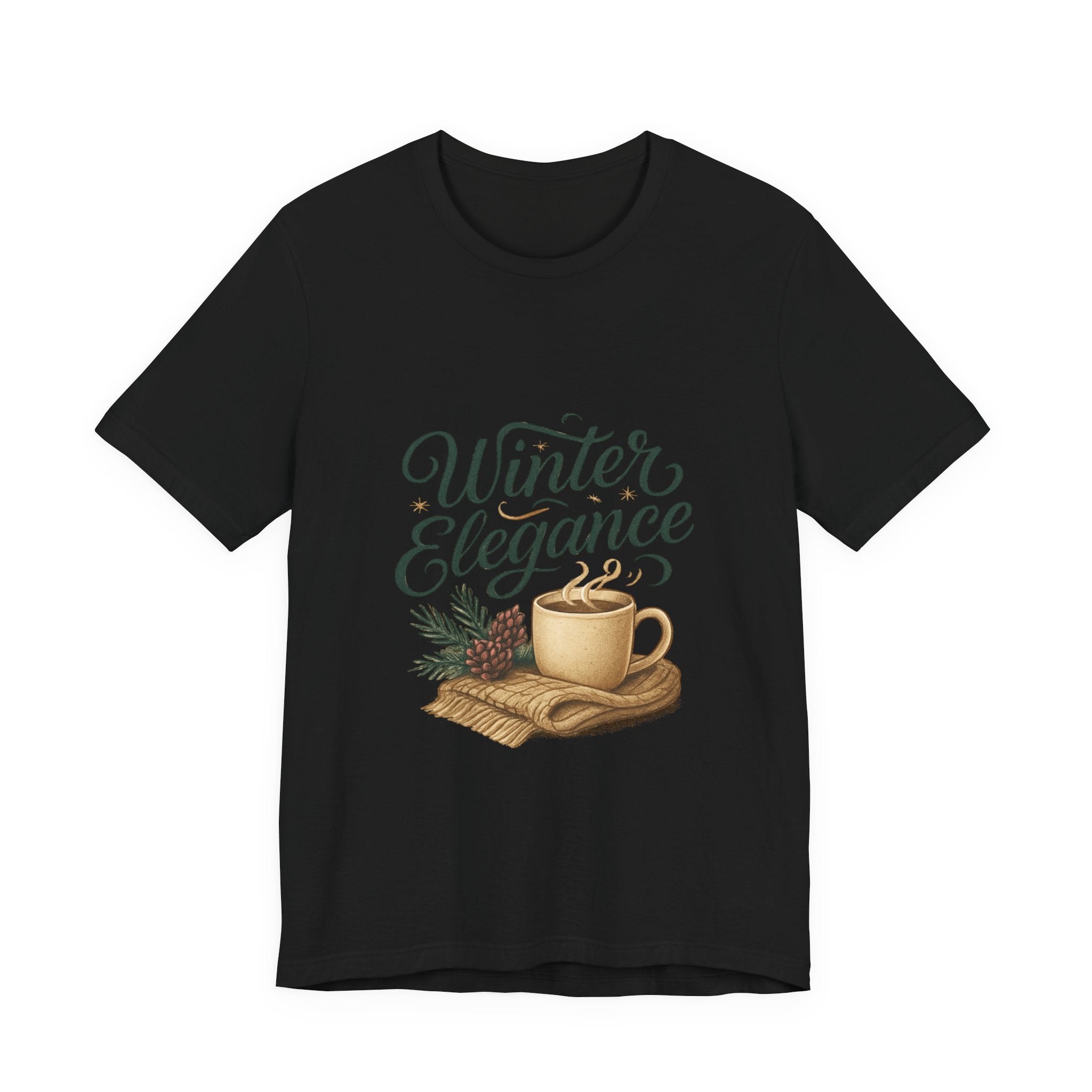 Winter Elegance Tee — Cozy Hot Cocoa Holiday Shirt