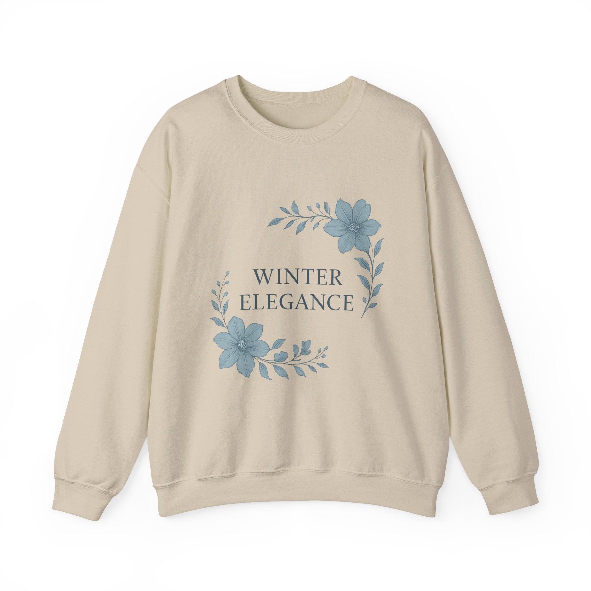 Winter Elegance Sweatshirt — Floral Holiday Crewneck