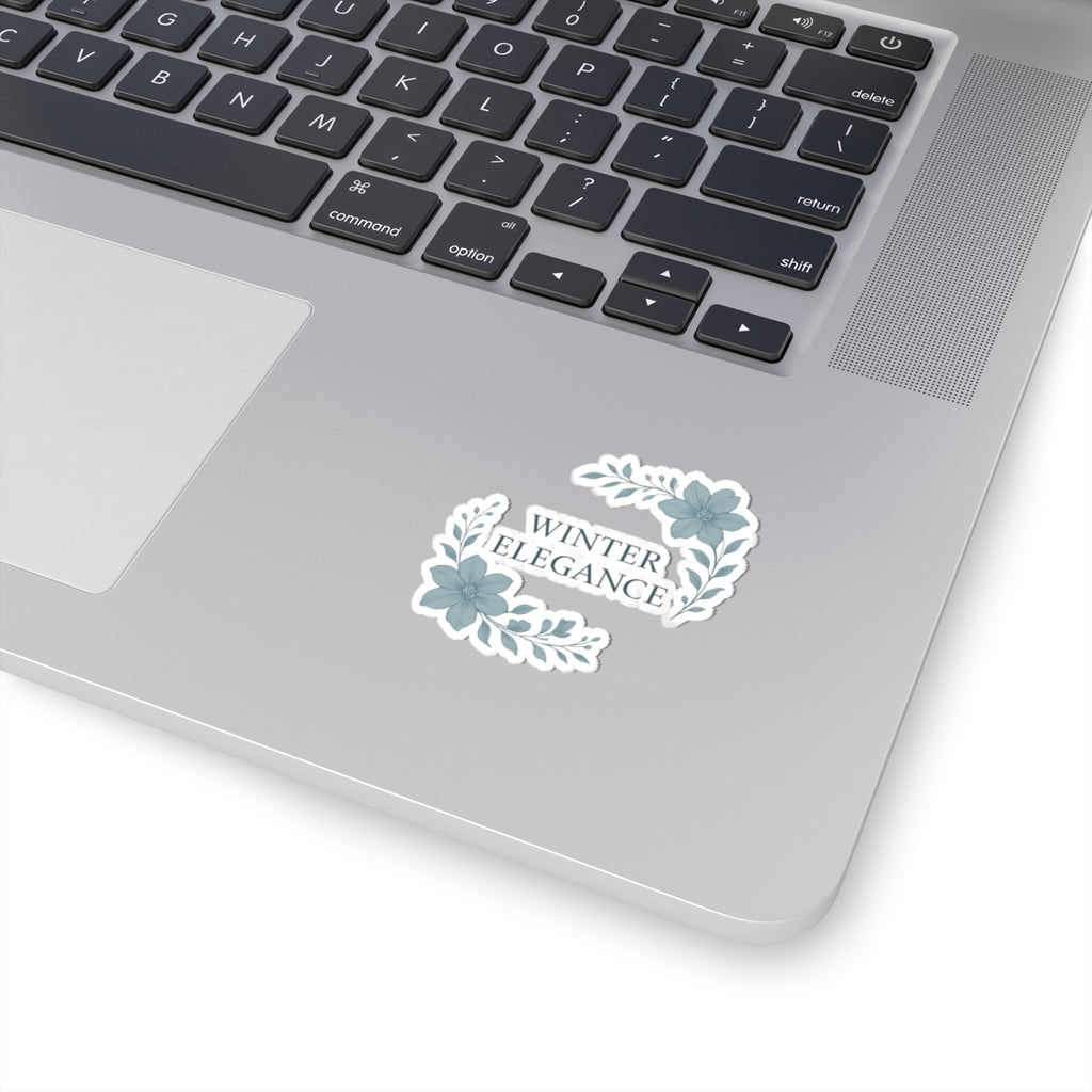 Winter Elegance Floral Stickers — Kiss-Cut Decorative Decals for Laptops, Planners & Gifts