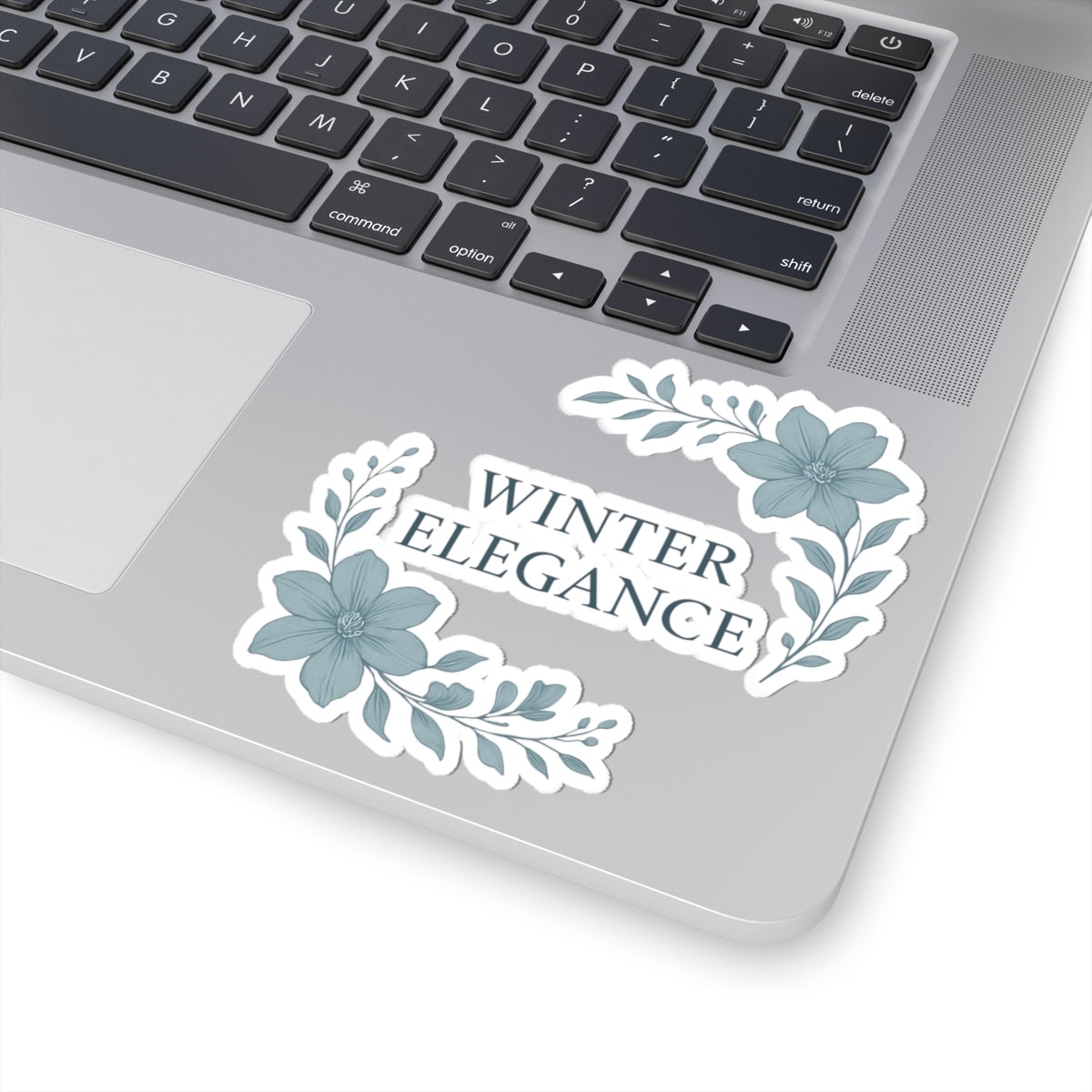 Winter Elegance Floral Stickers — Kiss-Cut Decorative Decals for Laptops, Planners & Gifts