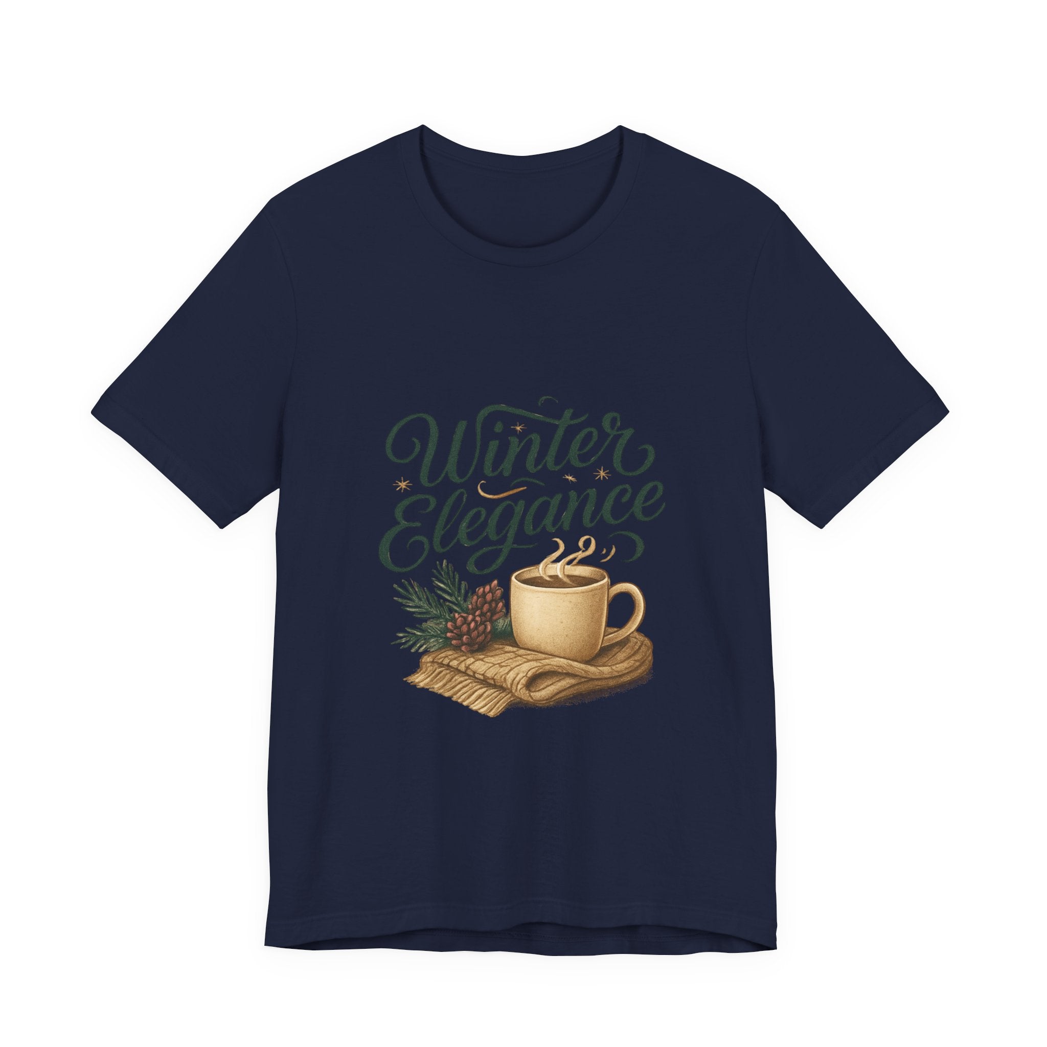 Winter Elegance Tee — Cozy Hot Cocoa Holiday Shirt