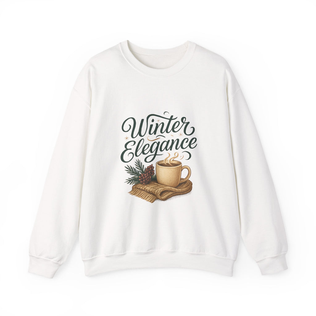 Sweatshirt — "Winter Elegance" Cozy Holiday Crewneck with Hot Cocoa Design