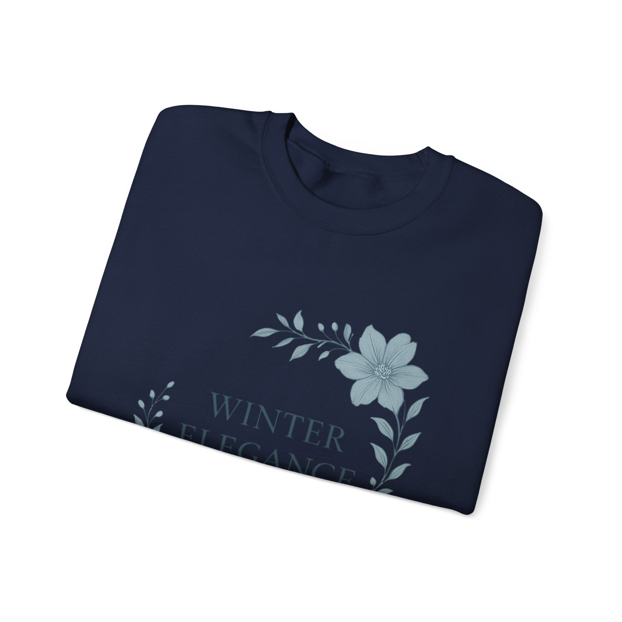 Winter Elegance Sweatshirt — Floral Holiday Crewneck