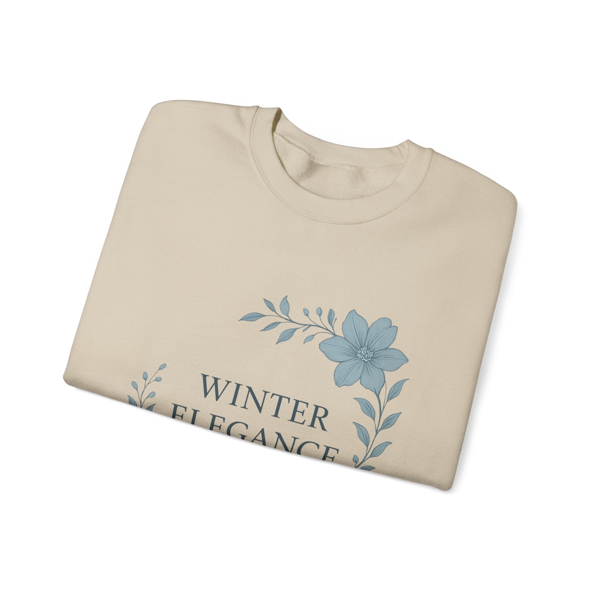 Winter Elegance Sweatshirt — Floral Holiday Crewneck