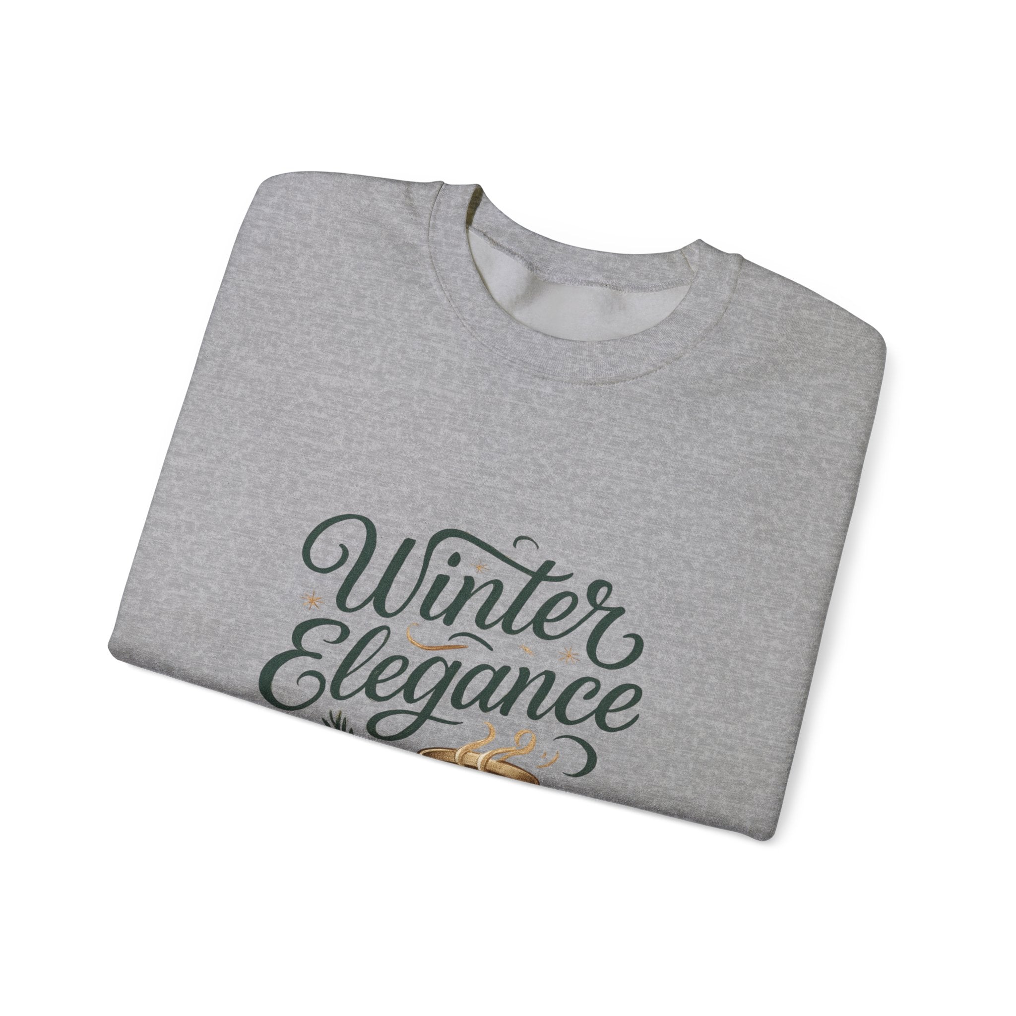 Sweatshirt — "Winter Elegance" Cozy Holiday Crewneck with Hot Cocoa Design