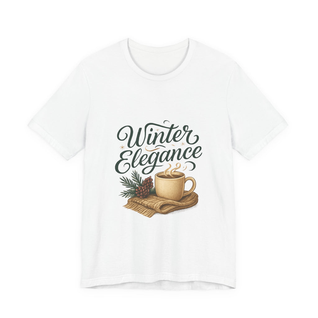 Winter Elegance Tee — Cozy Hot Cocoa Holiday Shirt