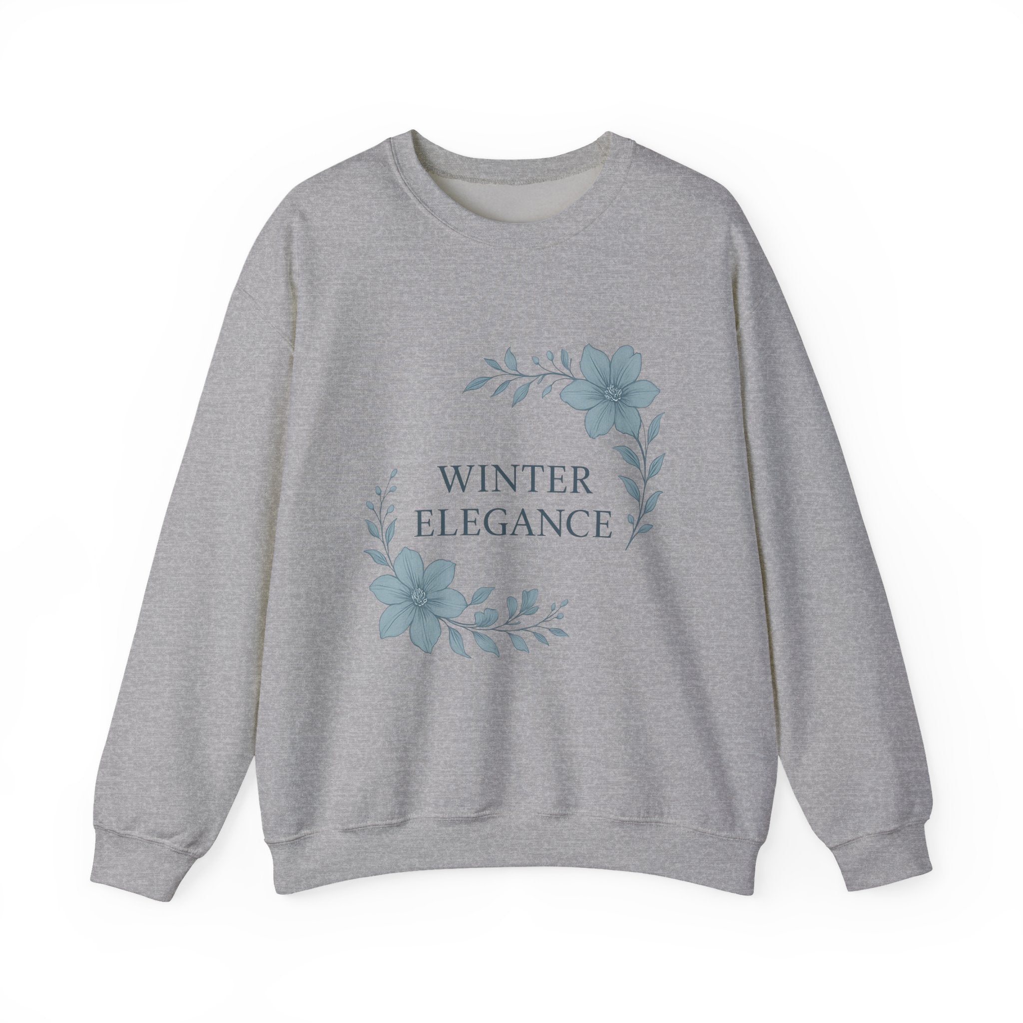 Winter Elegance Sweatshirt — Floral Holiday Crewneck